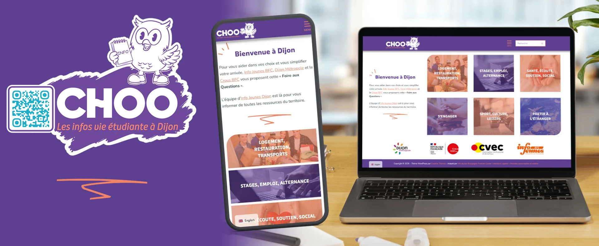 Bandeau Choo nouveau site accueil étudiant dijon