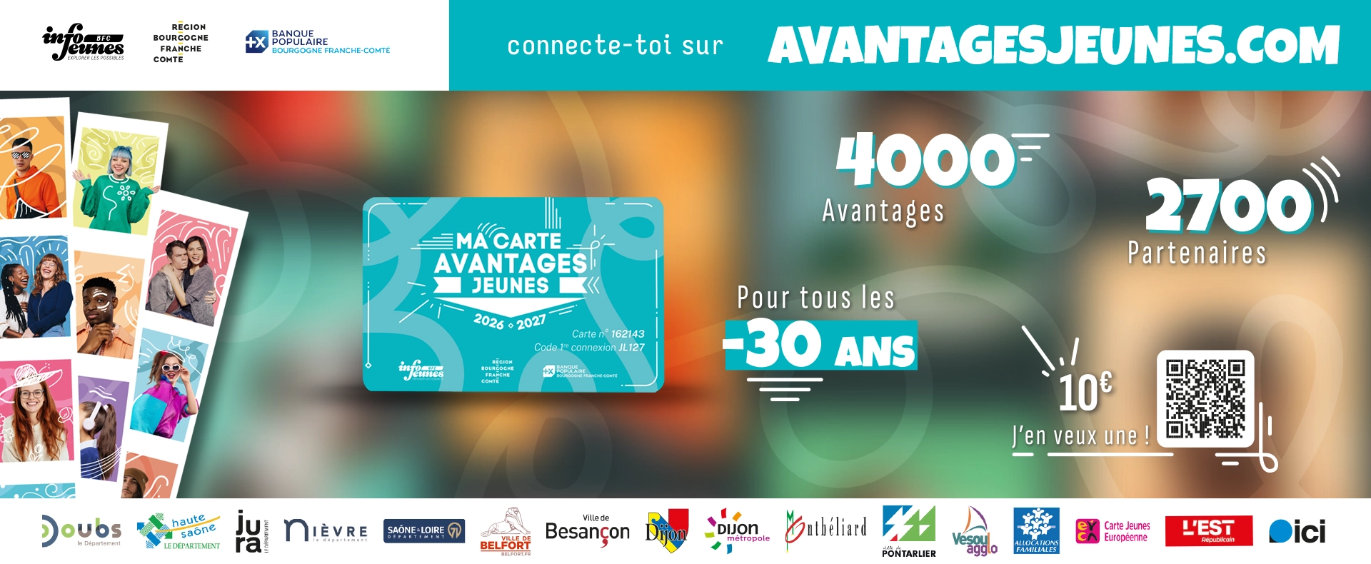 Bandeau Actu Carte Avantages Jeunes 2026 - 2027