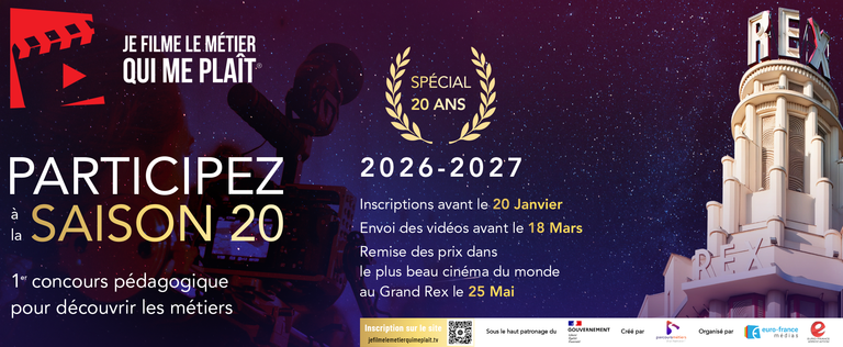 Bandeau Actu Je filme le Métier qui me plaît 20ème édition